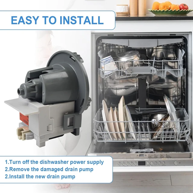 Alt view image 7 of 7 - 5304519271 2718A Dishwasher Drain Pump Assembly Compatible with Frigidaire,Compatible with Kenmore Electrolux Ikea Dishwasher Machine, Replace 4920459 AP6834625 PS12705674 EAP12705674 120V 60Hz 0.7A