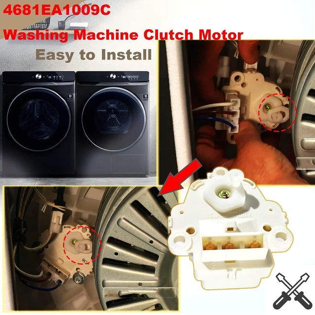 Alt view image 3 of 6 - 4681EA1009H Washing Machine Clutch Motor Compatible with LG Kenmore Washer Washing 4681EA1009C 4681EA1009K, AP5243883