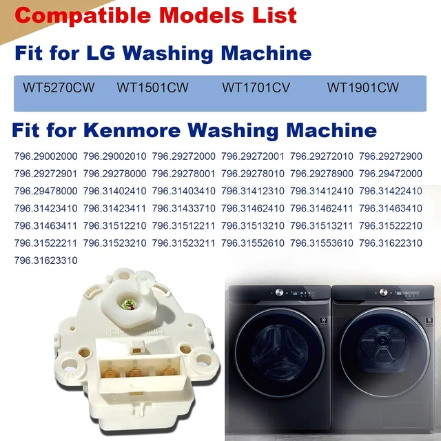 Alt view image 5 of 6 - 4681EA1009H Washing Machine Clutch Motor Compatible with LG Kenmore Washer Washing 4681EA1009C 4681EA1009K, AP5243883