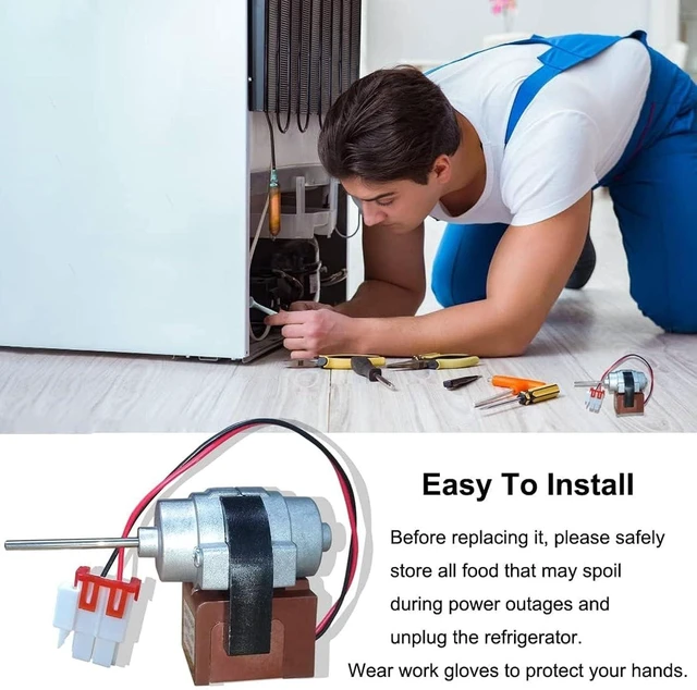 Alt view image 4 of 7 - 3015924900 Refrigerator Evaporator Fan Motor Part# D4612AAA36 Compatible with Kenmore Fits Replace 11173027711, 11173022120