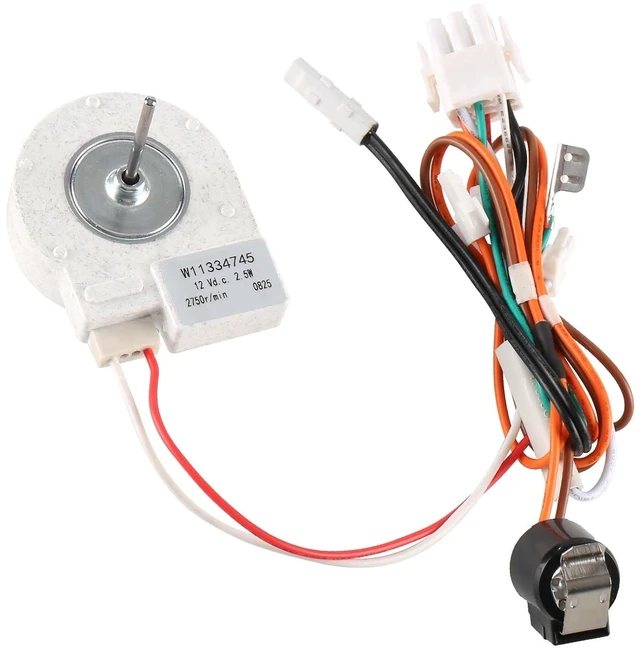 Main image of W11334745 Refrigerator Evaporator Fan Motor Compatible with Whirlpool Maytag Amana IKEA JennAir KitchenAid Fridge, Replacement Part W10252866 W10252870 W10276647 W11050039 WPW10276647, etc.
