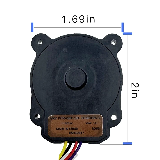 Alt view image 5 of 5 - EAU65058519 Refrigerator Condenser Fan Motor Suitable for LG 12V DC efficient Heat Dissipation Low Noise Easy Installation