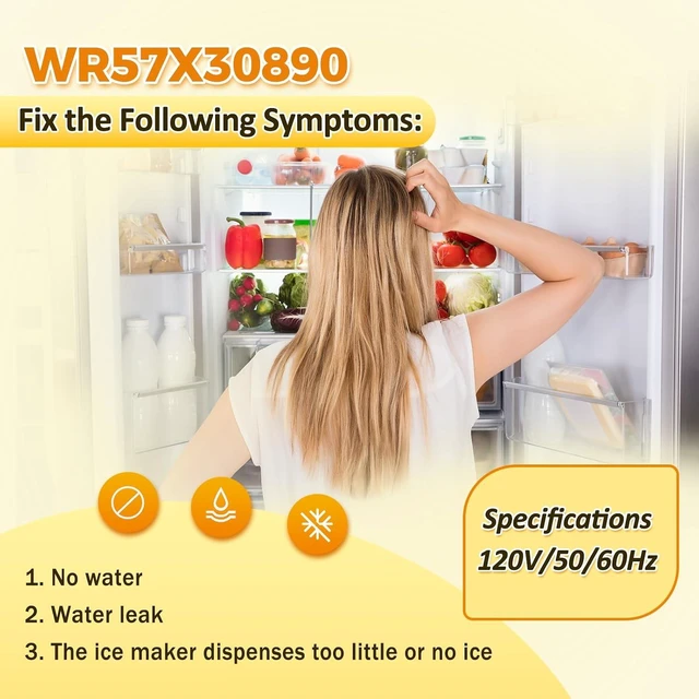 Alt view image 6 of 7 - WR57X30890 WR57X30891 WR57X26569 Refrigerator Water Inlet Valve for GE,Replace 4468556 4960186 AP6035590 AP6889522 AP6891693 EAP11767936 EAP12723467 EAP12727426 PS11767936 PS12723467 PS12727426