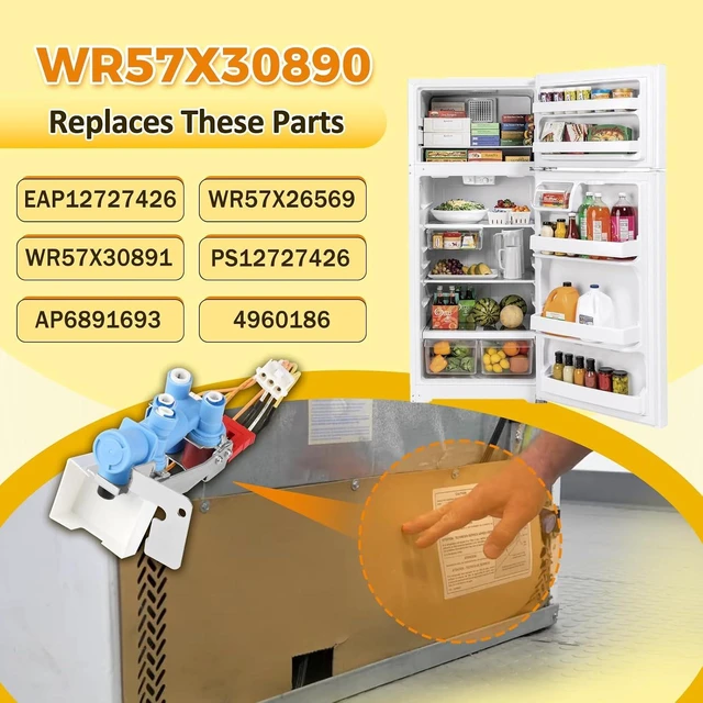 Alt view image 2 of 7 - WR57X30890 WR57X30891 WR57X26569 Refrigerator Water Inlet Valve for GE,Replace 4468556 4960186 AP6035590 AP6889522 AP6891693 EAP11767936 EAP12723467 EAP12727426 PS11767936 PS12723467 PS12727426