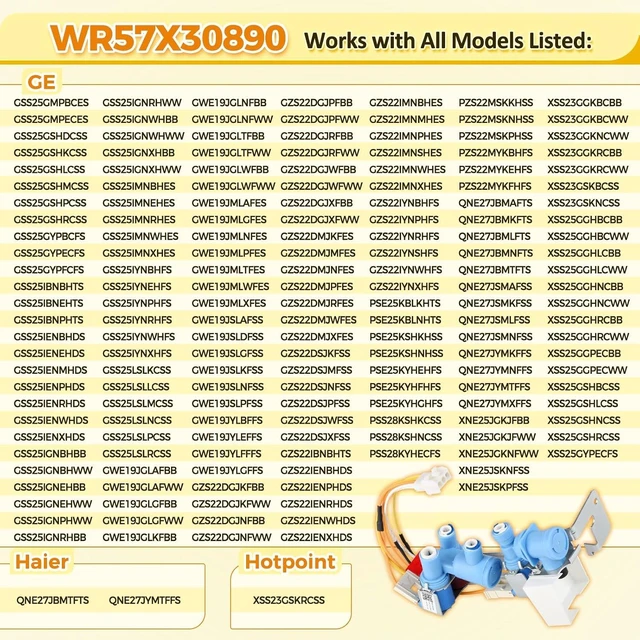 Alt view image 7 of 7 - WR57X30890 WR57X30891 WR57X26569 Refrigerator Water Inlet Valve for GE,Replace 4468556 4960186 AP6035590 AP6889522 AP6891693 EAP11767936 EAP12723467 EAP12727426 PS11767936 PS12723467 PS12727426