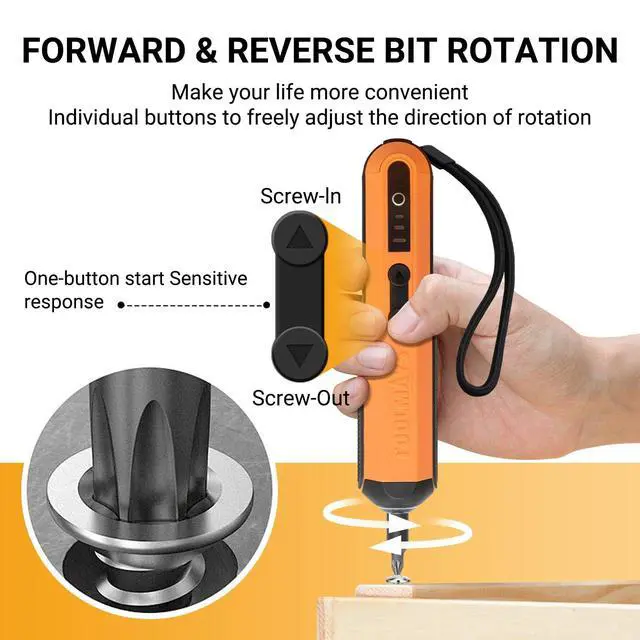 Alt view image 4 of 7 - Electric Screwdriver, Cordless Screwdriver Kit, 4V 3-Speed Magnetic Bits Precision Screwdriver Set, Rechargeable Power Screwdriver, with Aluminium Box