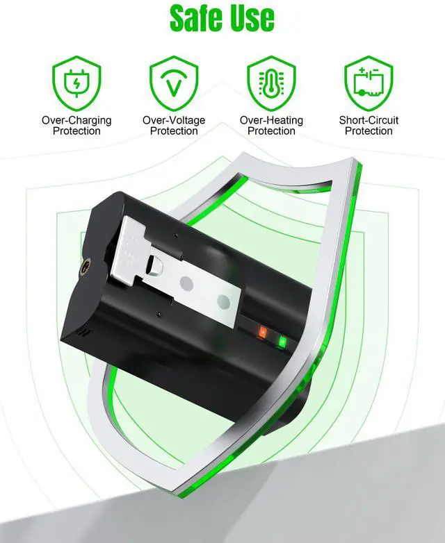 Alt view image 3 of 7 - Replacement Battery for Ring Camera, 3-Pack 6040mAh Rechargeable Quick Release Battery Pack Compatible with Ring Doorbell Camera 2/3/3 Plus/4, Spotlight and Stick Up Cam, LED Display Charging Station