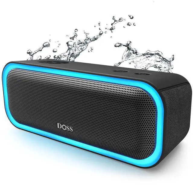 Main image of SoundBox Pro Bluetooth Speaker, 20W Stereo Sound, Active Extra Bass, 20H Playtime, Multi-Colors Lights, TWS Pairing, IPX6 Waterproof for Garden, Hiking, Camping, Outdoor, Party-Black