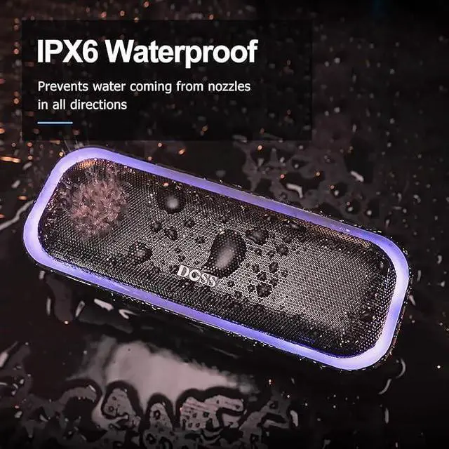 Alt view image 4 of 7 - SoundBox Pro Bluetooth Speaker, 20W Stereo Sound, Active Extra Bass, 20H Playtime, Multi-Colors Lights, TWS Pairing, IPX6 Waterproof for Garden, Hiking, Camping, Outdoor, Party-Black