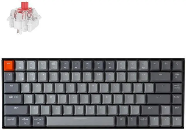 Main image of Keychron K2 75% Layout Bluetooth Mechanical Keyboard Super Red Switch/White LED Backlit/Anti Ghosting/N-Key Rollover/84 Key USB C Wired Computer Keyboard for Mac Windows-Version 2