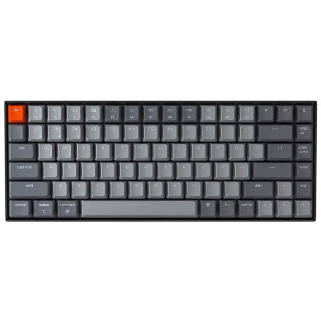 Alt view image 4 of 7 - Keychron K2 75% Layout Bluetooth Mechanical Keyboard Super Red Switch/White LED Backlit/Anti Ghosting/N-Key Rollover/84 Key USB C Wired Computer Keyboard for Mac Windows-Version 2