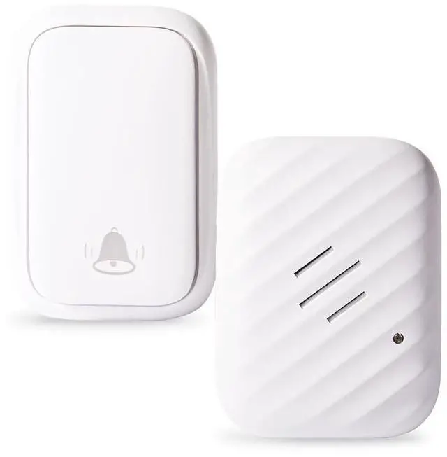Main image of KIMROG Battery-Free Wireless Doorbell,No Batteries Needed,Easy Installation,600 FT Range, 38 Chimes, Adjustable Volume,Waterproof for Classroom,Home,Office,Villa (White)
