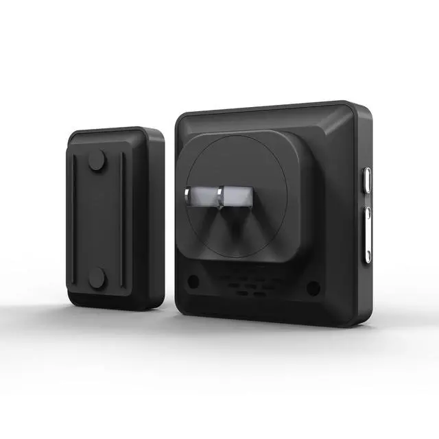 Alt view image 2 of 7 - iAlarm Doorbell, Wireless Doorbell Chime Kit with 60 Chimes, 5 Adjustable Volume, 1,000ft/300m Operating, with Sound LED Flash Door Bell for Home, Waterproof, Black