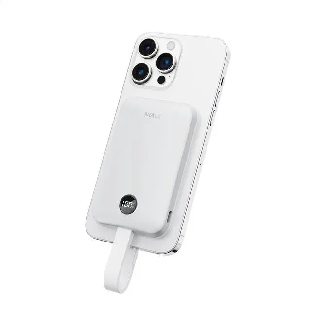 Main image of Magnetic Power Bank 10000mAh, 30W Wireless Portable Charger with Fast Charging USB-C Cable,Qi2 Certified 15W Battery Pack with LED Display for iPhone 17/16/16 Pro/15/14/13 Series, Samsung Galaxy