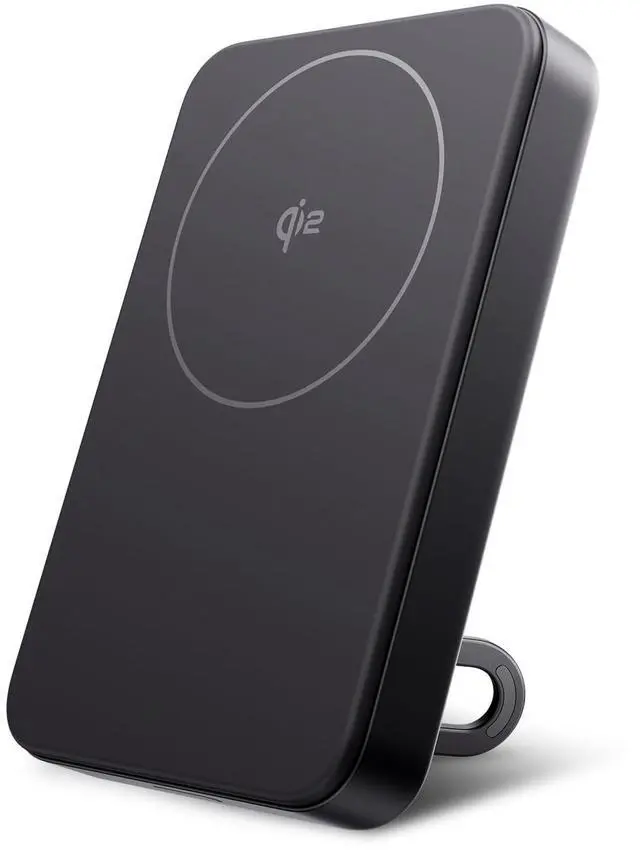 Main image of Rapid Mag Power Bank 10,000mAh, Qi2 Certified 15W Wireless Charging, 0.6'' Ultra-Slim Magnetic Portable Charger, Fast Charging Magsafe-Compatible Battery for iPhone 17/16/15, Galaxy, Black