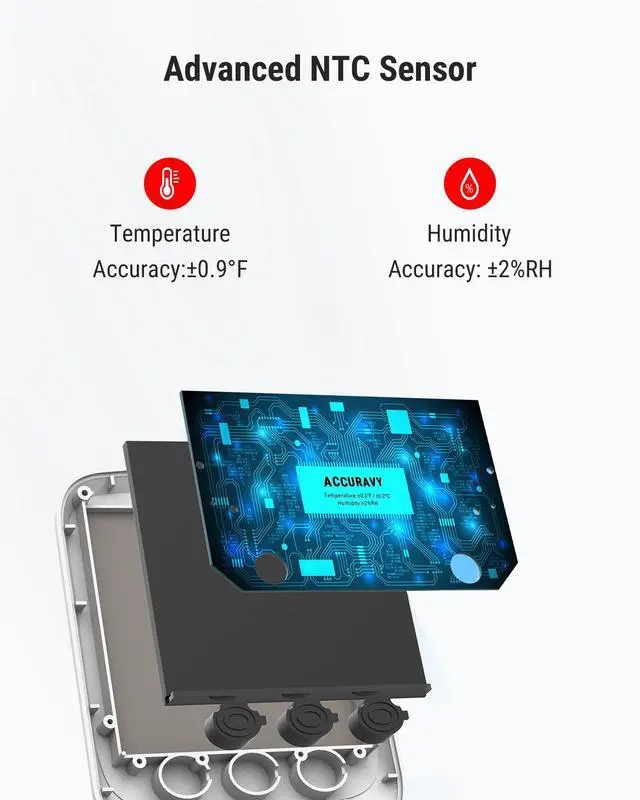 Alt view image 3 of 7 - TP359 Bluetooth Hygrometer Thermometer, 260FT Wireless Remote Temperature and Humidity Monitor, with Large Backlit LCD, Indoor Room Thermometer and Humidity Gauge, Max Min Records