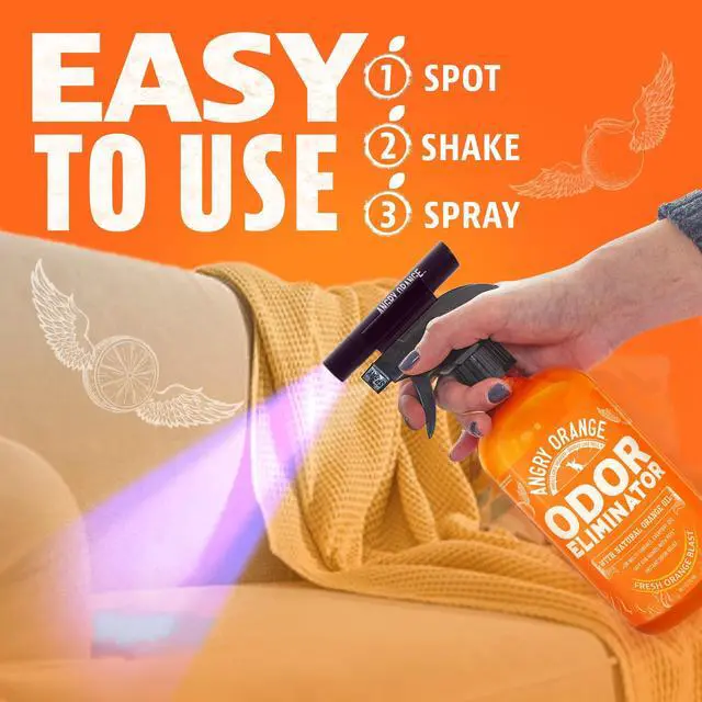 Alt view image 5 of 7 - 1Orange UV Flashlight - Portable LED Black Light for Pet Urine Detection, Dog/Cat Urine Detector for Dry Stains and Bed Bug, Matching with Pet Odor Eliminator