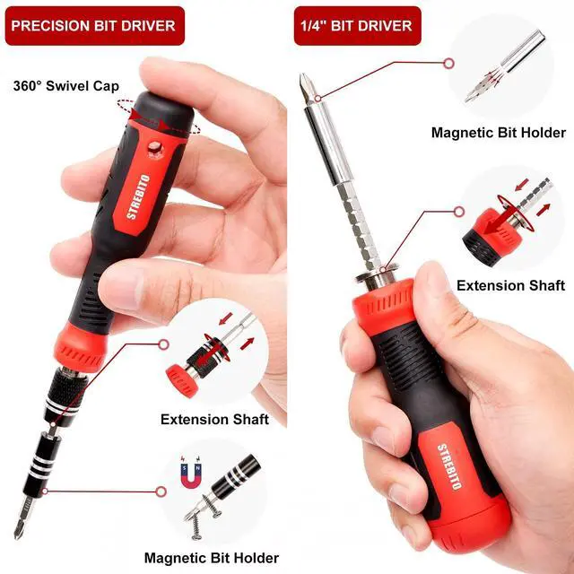Alt view image 4 of 7 - Precision Screwdriver Set 191-Piece Multi-Bit Screwdriver 1/4 Inch Nut Driver Home Improvement Tool Electronic Repair Kit for Computer, iPhone, Laptop, PC, Cell Phone, PS4, Xbox, Nintendo