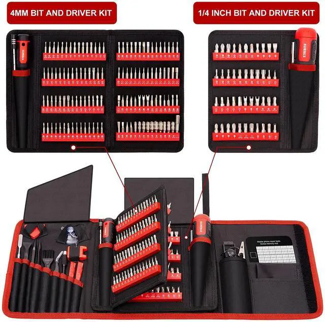 Alt view image 5 of 7 - Precision Screwdriver Set 191-Piece Multi-Bit Screwdriver 1/4 Inch Nut Driver Home Improvement Tool Electronic Repair Kit for Computer, iPhone, Laptop, PC, Cell Phone, PS4, Xbox, Nintendo