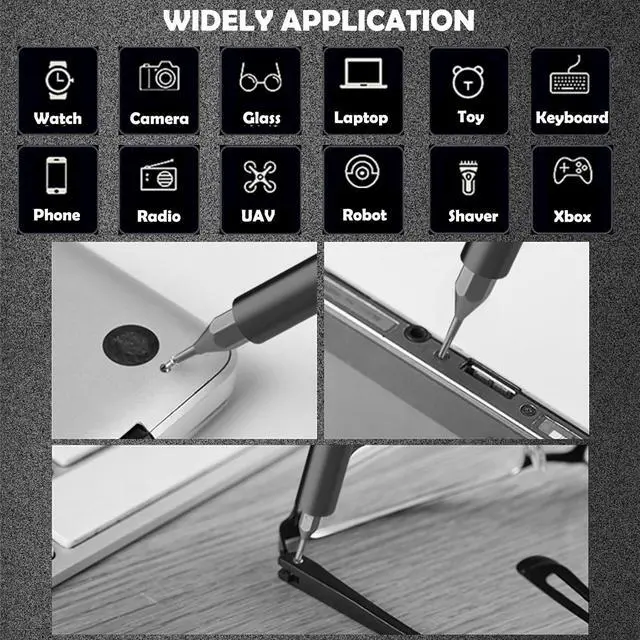 Alt view image 6 of 7 - Precision Screwdriver Set, 27 in 1 Small Screwdriver Set Magnetic, Mini S2 Steel Bits with Tweezers, Magnetic Mini Repair Tool Kit for Laptop, Phone, PC, Glasses, Watch, Electronic