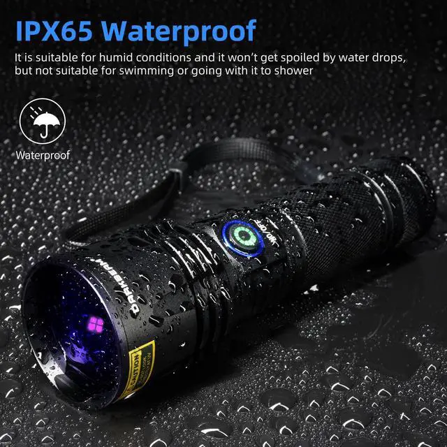 Alt view image 5 of 7 - UV Flashlight Black Light 365nm, Blacklight Woods lamp Rechargeable, LED 20W Powerful Ultraviolet Lights for Pet Urine Detection, Mineral, Blood Tracking, Uranium Glass, Resin Curing