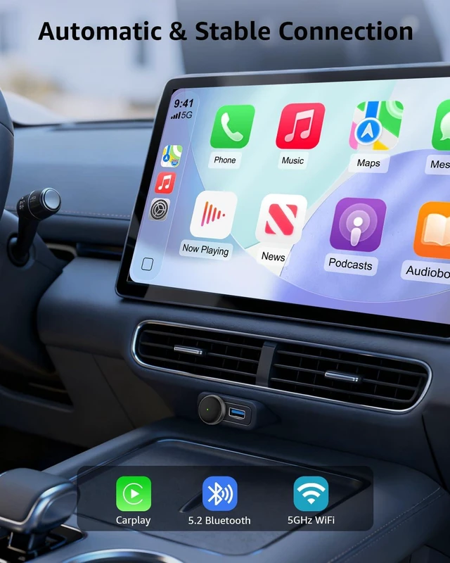 Alt view image 6 of 7 - Wireless CarPlay Adapter, 2026 Upgraded Enhanced 50% Smaller, Convert Wired to CarPlay Wireless, Plug & Play Adapter, Fast Auto-Connect, No Latency, Compact Design for Apple iPhone iOS 10+