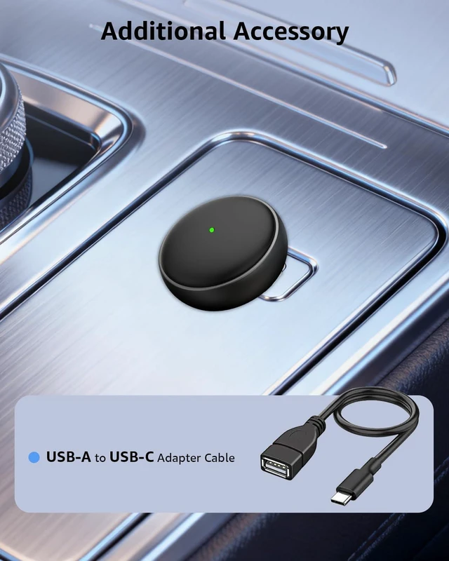 Alt view image 7 of 7 - Wireless CarPlay Adapter, 2026 Upgraded Enhanced 50% Smaller, Convert Wired to CarPlay Wireless, Plug & Play Adapter, Fast Auto-Connect, No Latency, Compact Design for Apple iPhone iOS 10+