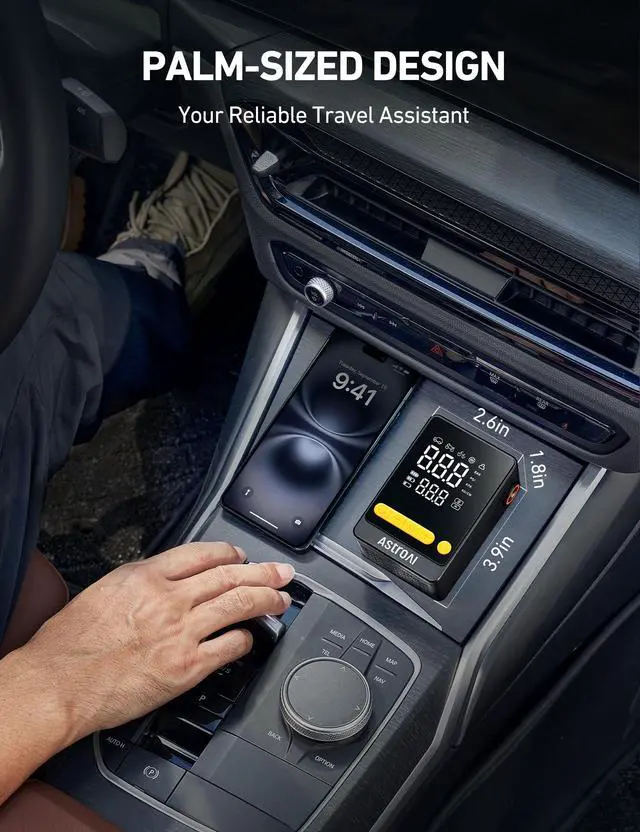 Alt view image 7 of 7 - L10 Mini Tire Inflator Portable Air Compressor,150PSI Air Pump for Car Tires with Tire Pressure Gauge,Bike Pump with LED Light,Tire Inflator for Cars,Bikes,Motorcycles,Balls,Car Accessories