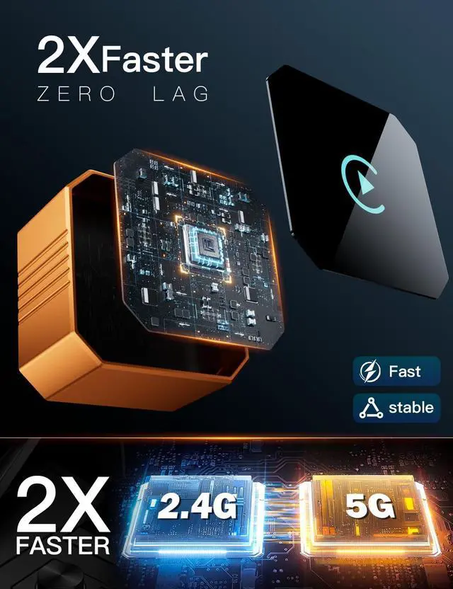 Alt view image 6 of 7 - 2026 Wireless CarPlay Adapter, 2in1 Mini CarPlay Wired to Wireless with Fast Stable Connection, Plug and Play, Zero Delay Car Play for iPhone iOS 10+, Android 11+Marine Autopilots