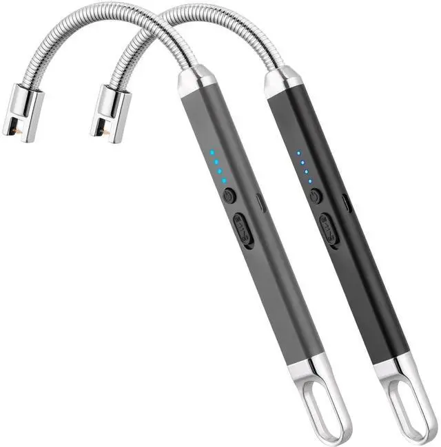 Main image of MEIRUBY 2 Pack Electric Candle Lighter, Birthday Christmas Stocking Stuffers Gifts for Women Mom Men Wife Sister, USB Arc Rechargeable Windproof Long Lighter for Candle BBQ Housewarming Gift Idals