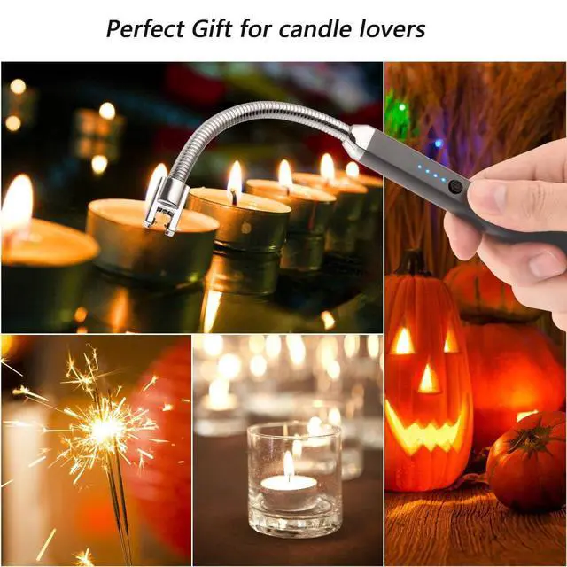 Alt view image 5 of 7 - MEIRUBY Electric Candle Lighter, Valentine's Day Gifts for Women Mom Men Wife, USB Arc Rechargeable Windproof Long Lighter for Candle BBQ Birthday Housewarming Gift Idals