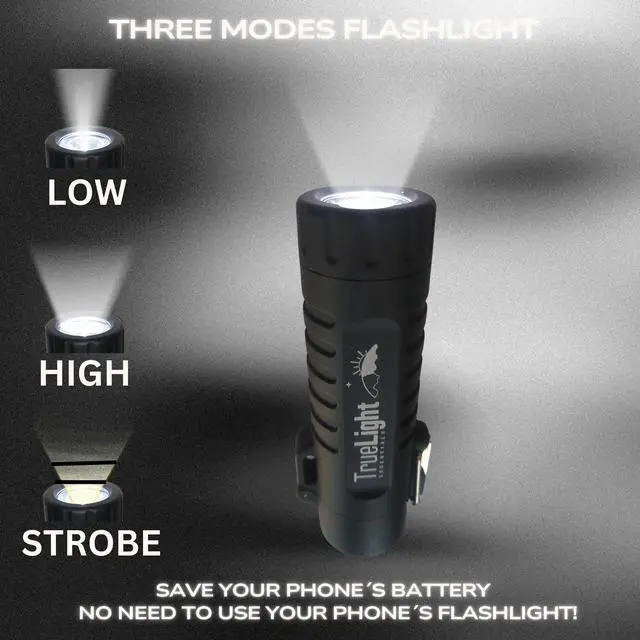 Alt view image 5 of 7 - TrueLightEssentials Electric Rechargeable Plasma Lighter - Waterproof USB Arc Lighters with Flashlight LED Battery Indicator and Flexible Neck for Candle Survival Camping Emergency (Black, Long)