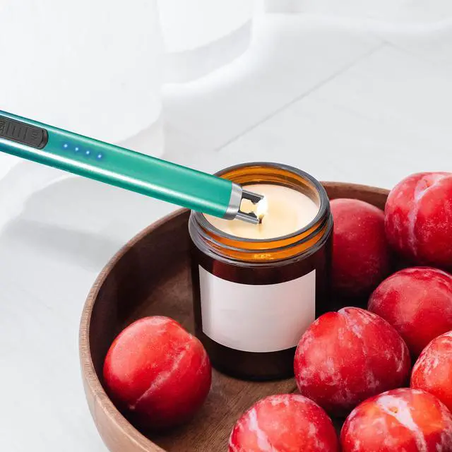 Alt view image 5 of 6 - Electric Candle Lighter with Flashlight USB C Rechargeable Arc Lighters for Candles Windproof Plasma for Camping BBQ Stove Home Emergency with Safety Switch LED Battery Display