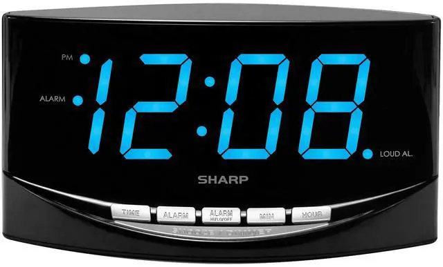 Main image of Easy to See Alarm Clock with Jumbo 2 Numbers - Bright Blue LED Display - Easy Set-up & Simple to Use See from Across the Room! - High/Low Alarm Volume