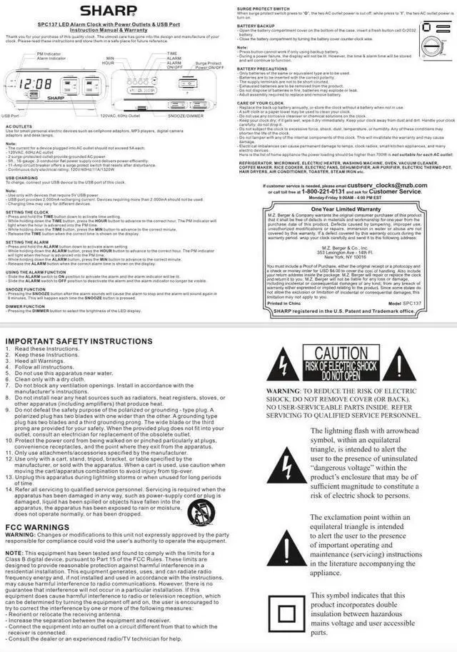 Alt view image 6 of 6 - Digital Alarm Clock with 2X Power Outlets and Rapid Charge USB Port - Grey Outlets