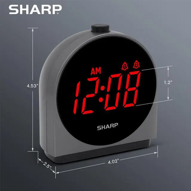 Alt view image 5 of 6 - Alarm Clock for Bedroom, 2 Alarms, Easy to Read Display, Simple Basic Digital Clock with Dual USB and USB-C Charging Ports, Dimmable, Snooze, Perfect for Kids, Teens, Senior, Home Office, Black