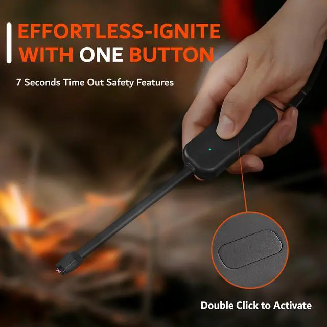 Alt view image 7 of 7 - Candle Lighter, Windproof Electric Lighter Arc Lighter with USB-C Charging Battery Indicator | X-Type Plasma Beams | for Candles, Cooking, Stoves, Camping