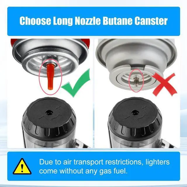 Alt view image 5 of 7 - LcFun Torch Lighter 2 Pack Windproof Adjustable Single Jet Flame Butane Lighter Refillable Gas Lighter for Candle Camping Grill BBQ Fireplace (Butane Not Included)