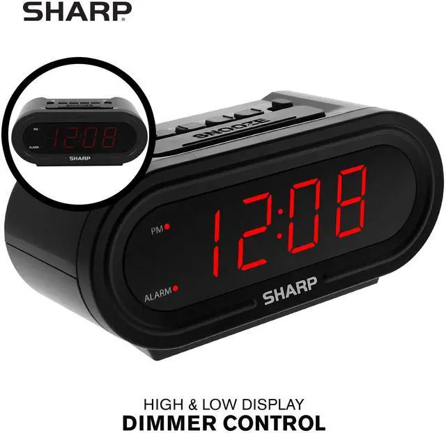 Alt view image 5 of 6 - AccuSet Automatic Smart Alarm Clock Self-Setting Digital Clock, Auto Time & DST Adjustment, Easy-Read Red LED Display, Battery Backup, Simple Plug-and-Play Clock for Seniors & Bedrooms