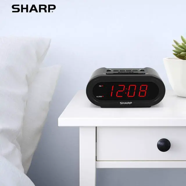 Alt view image 6 of 6 - AccuSet Automatic Smart Alarm Clock Self-Setting Digital Clock, Auto Time & DST Adjustment, Easy-Read Red LED Display, Battery Backup, Simple Plug-and-Play Clock for Seniors & Bedrooms