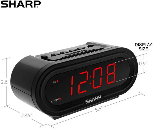Alt view image 4 of 6 - AccuSet Automatic Smart Alarm Clock Self-Setting Digital Clock, Auto Time & DST Adjustment, Easy-Read Red LED Display, Battery Backup, Simple Plug-and-Play Clock for Seniors & Bedrooms