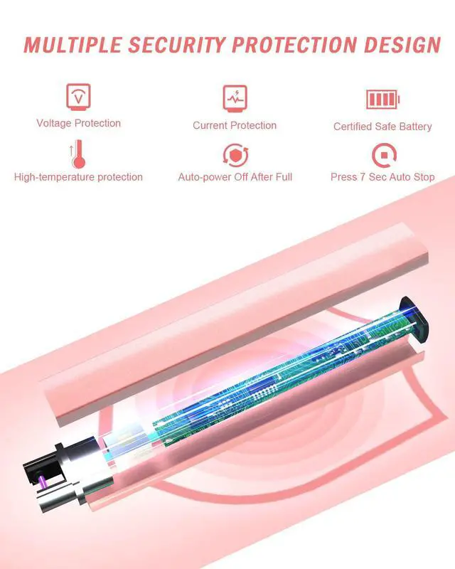 Alt view image 4 of 7 - Rechargeable Lighter Electric Candle Lighters Arc Plasma Flameless Windproof USB Lighter Multi-Safety Protection (Rose Gold)