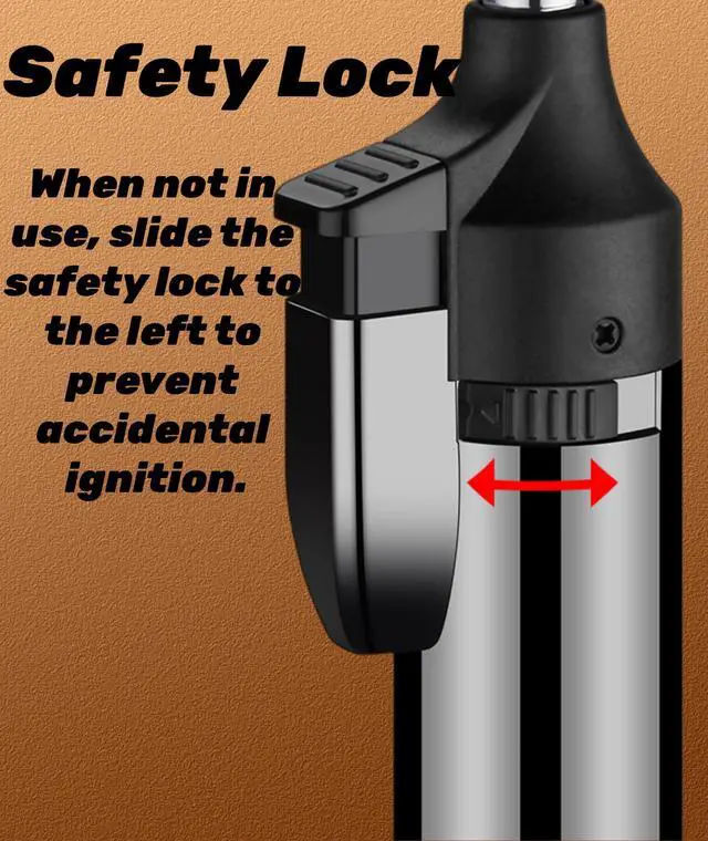 Alt view image 4 of 5 - 4 Pack Long Butane Torch Lighter with 360° Flexible Neck & Safety Lock, Mini Refillable Windproof Adjustable Jet Flame Butane Gas Lighter for Candle Camping BBQ Grill Fireplace (Fuel Not Included)