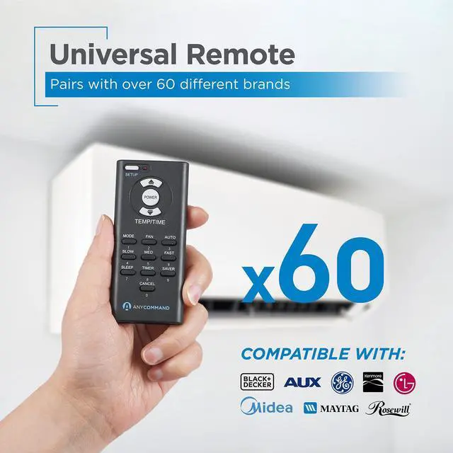 Alt view image 2 of 6 - Universal Air Conditioner Remote Control, AC Remote for Over 60 Brands, Lightweight AC Remote Control Universal with Multiple Modes