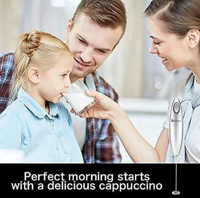 Alt view image 5 of 6 - Milk Frother Handheld Mixer, Battery Operated Electric Whisk Foam Maker for Cappuccino,Latte,Coffee,Matcha & More - Sliver