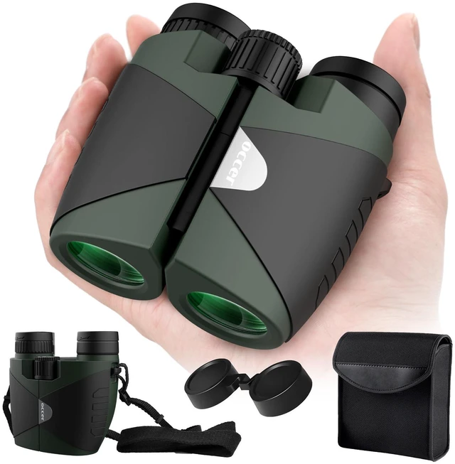 Main image of 15x30 Binoculars for Adults Kids Easy Focus for Bird Watching Green Compact, Small, High Powered, BAK4 Prism, FMC, Large eyepiece, Low Light Vision, Travel, Cruise, Concert, Hunting