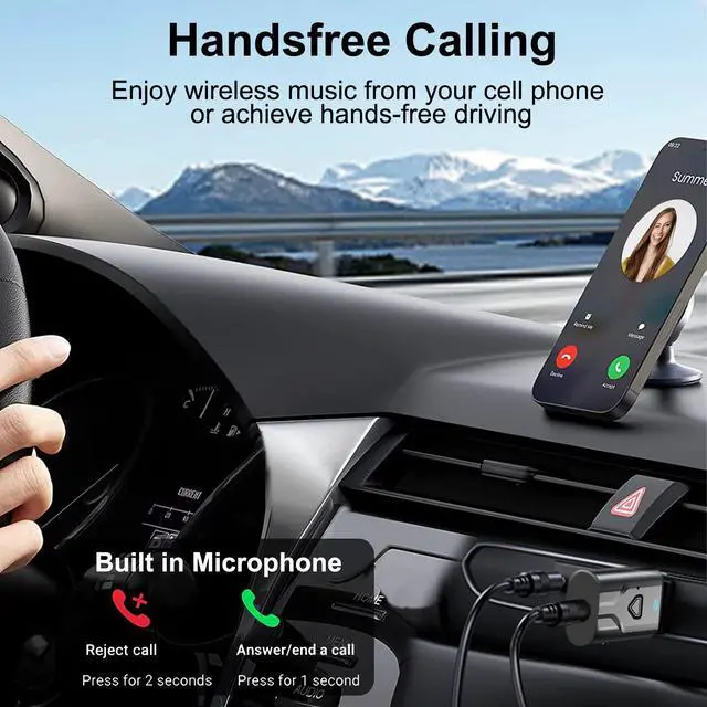Alt view image 6 of 7 - Bluetooth 5.0 2-in-1 Transmitter and Receiver, Low Latency USB Bluetooth Audio Adapter for TV, Car, Home Stereo, Speaker, Smart TV, Tablet, Smartphone, Desktop, Headphones