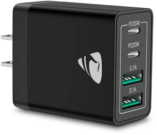 Main image of USB C Charger Block, 40W USB C Wall Charger PD+QC 3.0 Double Port Power Adapter, 4-Port Multiport Fast Charging Block Plug for iPhone 15 Plus 14 13 12 11 Pro Max XS XR X 8 7 6 SE, iPad, Samsung, Moto