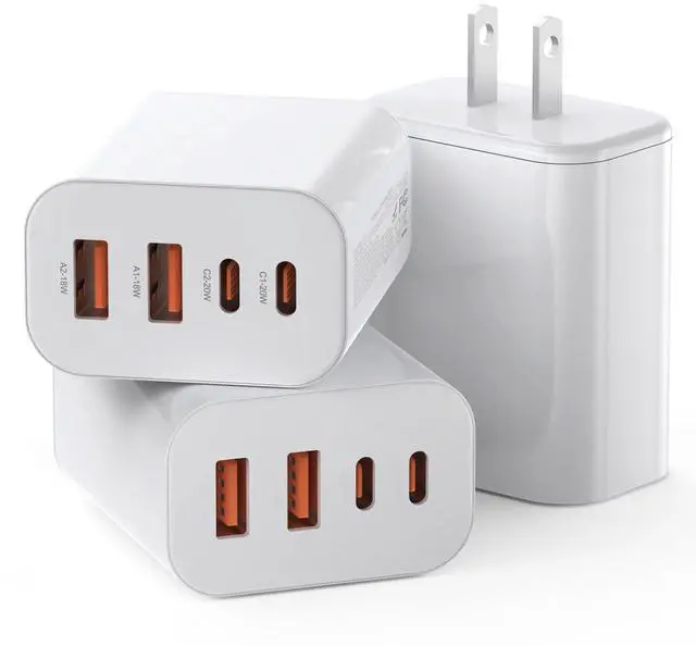 Main image of USB C Charger Block,40W USB C Charger Cube,3 Pack Type C Chargers Block,Fast Charging Plug Dual Port PD+QC Charging Cube for iPhone 16 15 14 13 12 11 Pro Max XS,iPad, Samsung Phone,Tablet