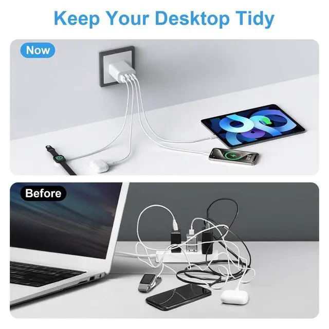 Alt view image 2 of 6 - USB C Charger Block,40W USB C Charger Cube,3 Pack Type C Chargers Block,Fast Charging Plug Dual Port PD+QC Charging Cube for iPhone 16 15 14 13 12 11 Pro Max XS,iPad, Samsung Phone,Tablet